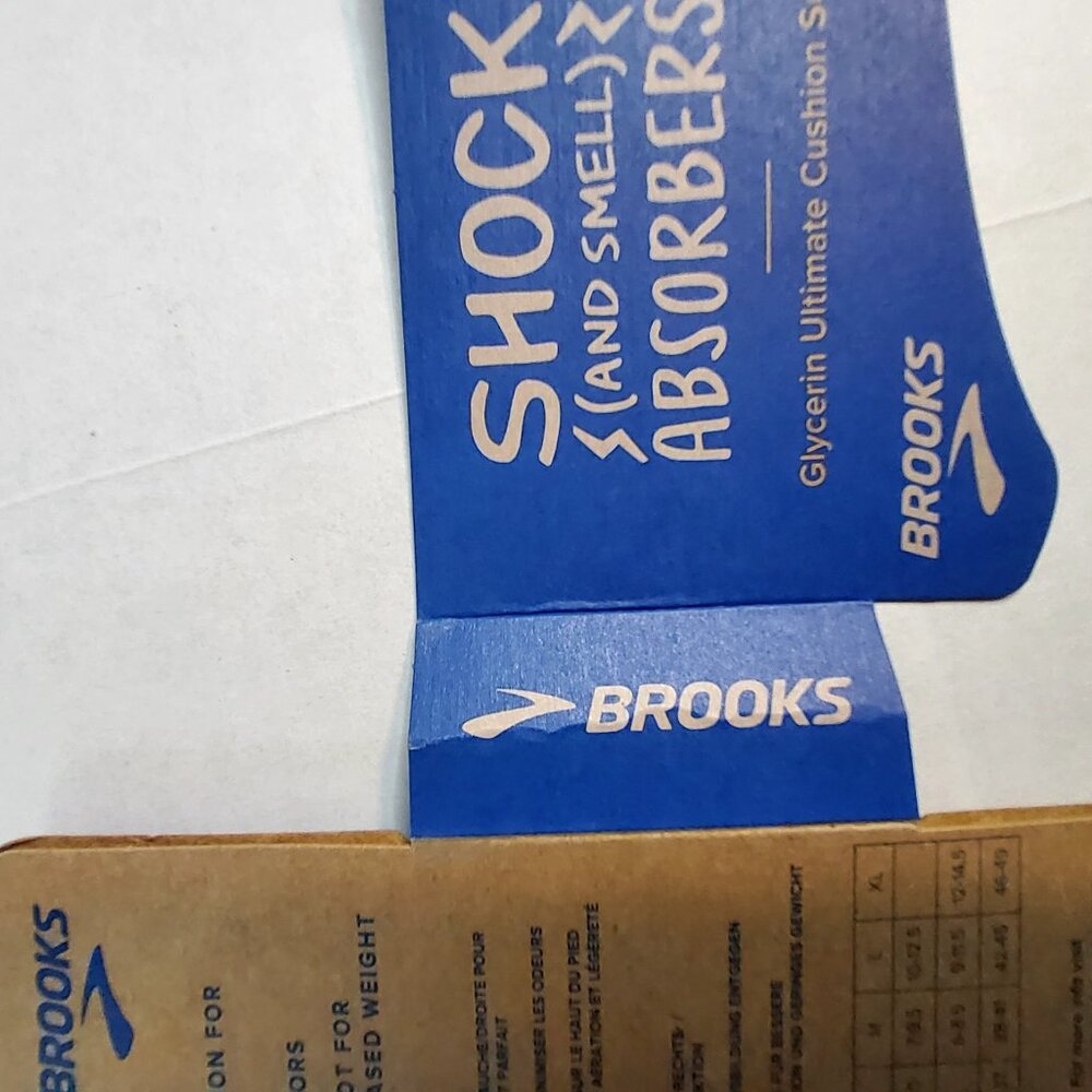 Brooks Glycerin Ultimate Cushion Running Socks L White Mesh Arch Compression - Picture 4 of 6